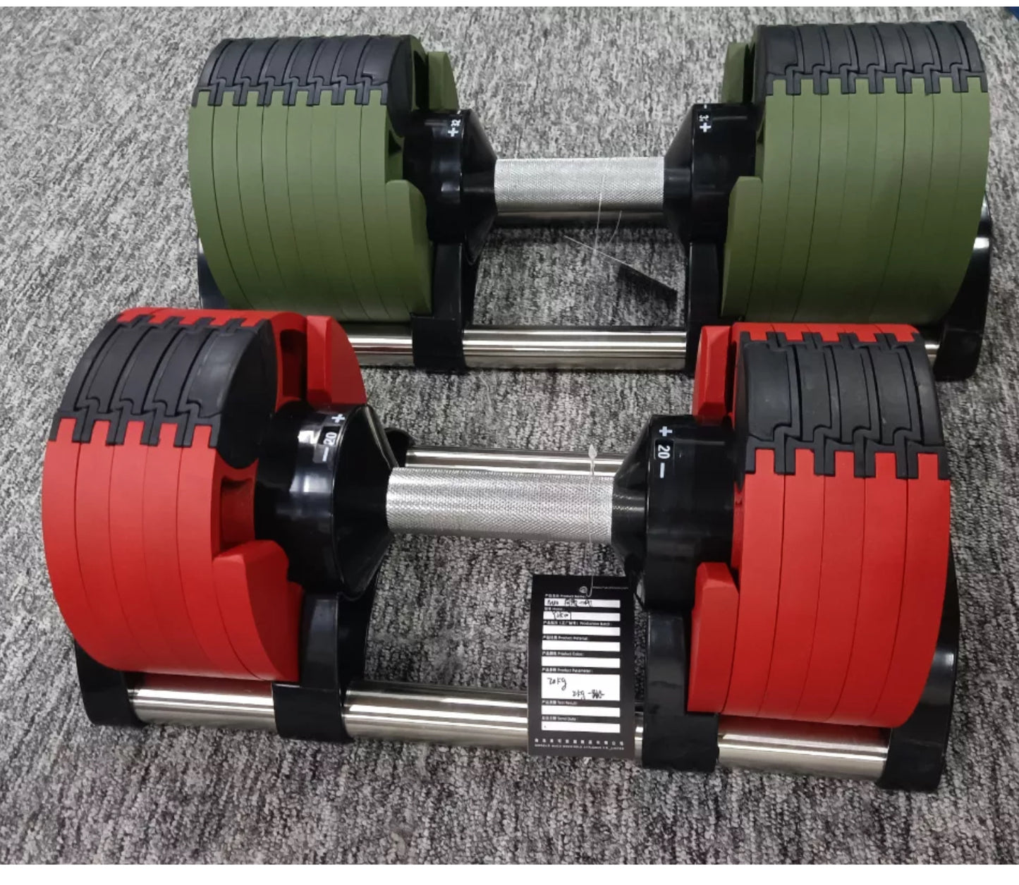 Adjustable Dumbbells [PAIR] (2-20kg) EASY TWIST MECHANISM