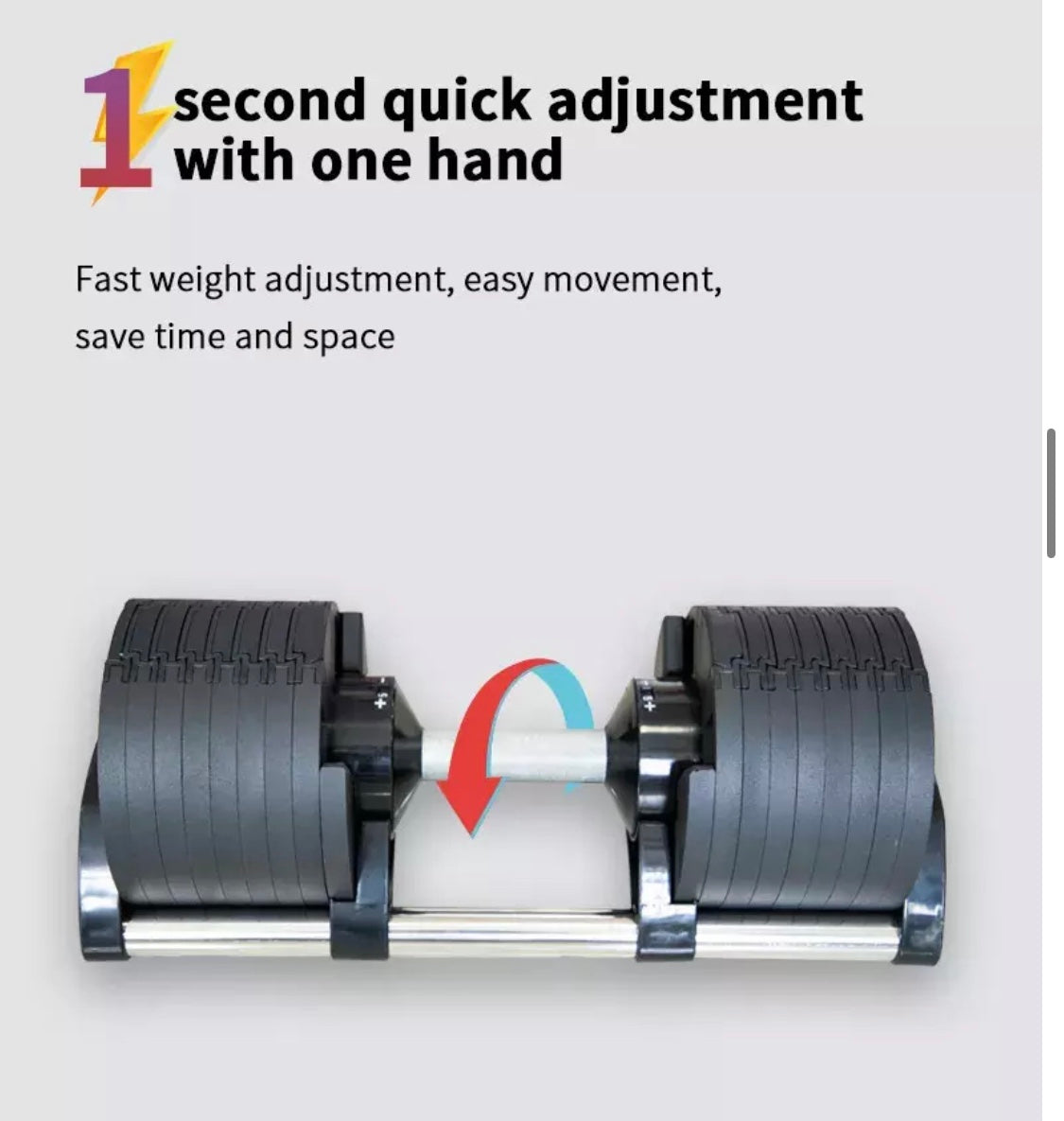 Adjustable Dumbbells [PAIR] (2-20kg) EASY TWIST MECHANISM