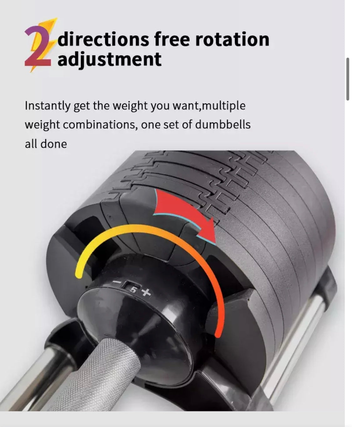 Adjustable Dumbbells [PAIR] (2-20kg) EASY TWIST MECHANISM